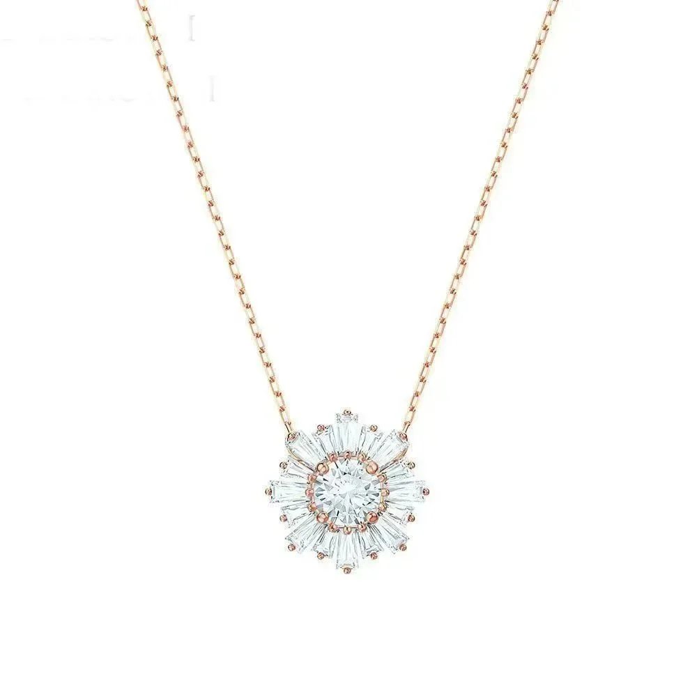 Swarovski Swarovski Sunburst Crystal Necklace in Rose Gold Gold