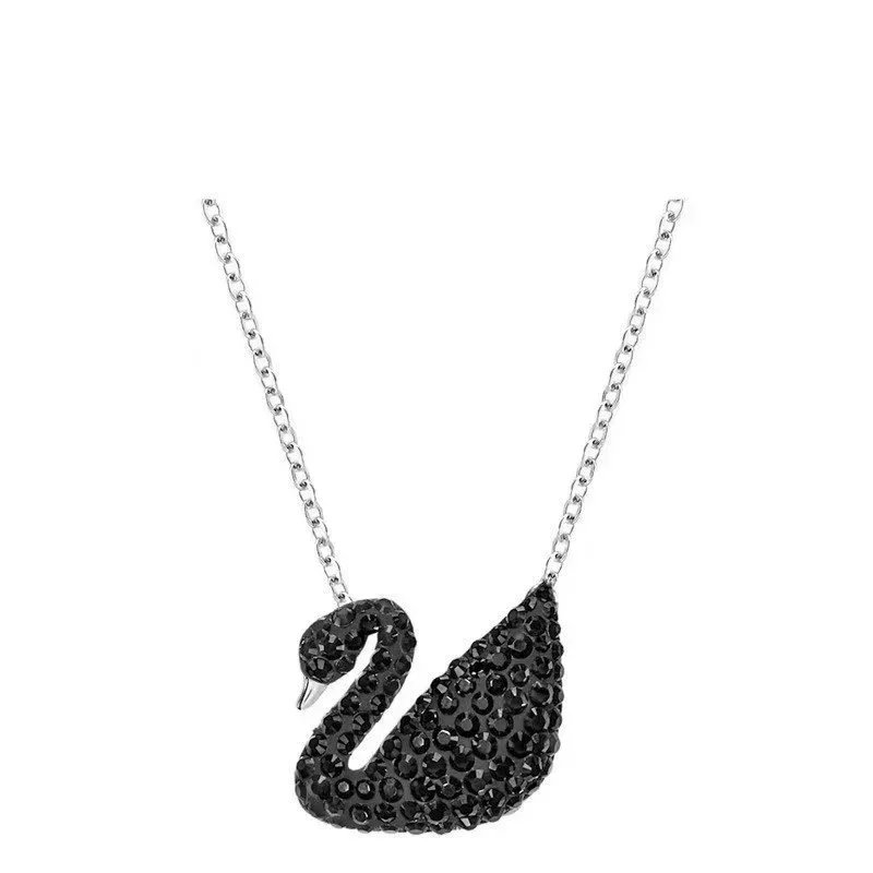 Swarovski Swarovski Black Crystal Swan Necklace Black