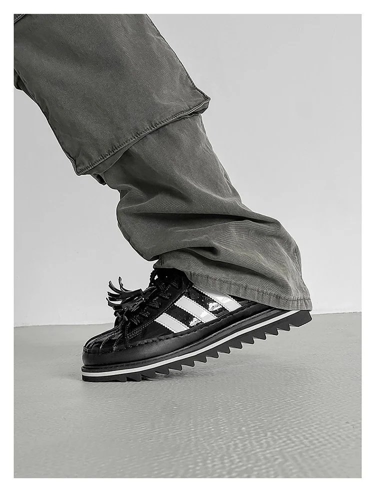 Adidas Originals Superstar Platform Patent Black White Sneakers - 4