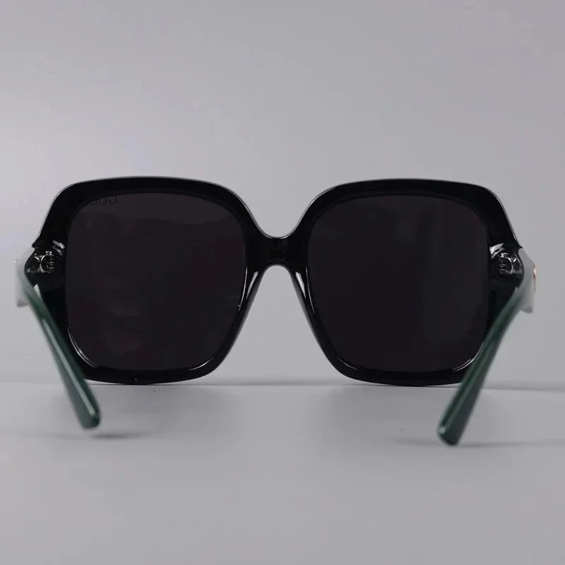 Gucci Square Frame Black Pink Gradient Oversized Sunglasses