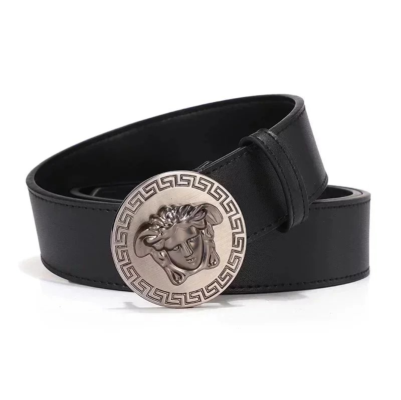 Versace Versace Medusa Head Leather Belt - Black Black