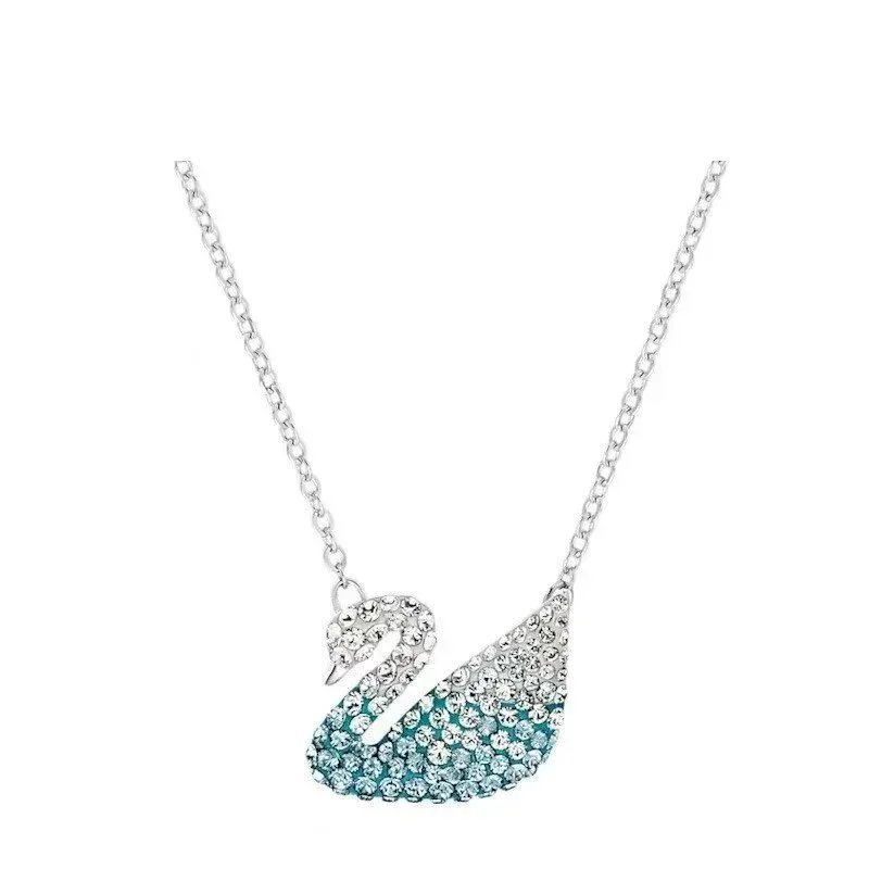 Swarovski Swarovski Swan Necklace in Blue Crystal Blue