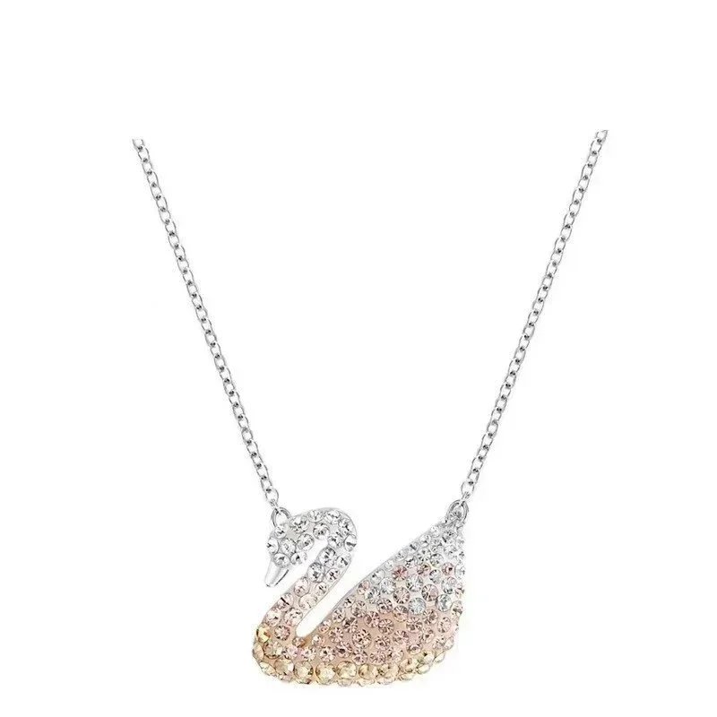 Swarovski Swarovski Swan Necklace in Silver & Crystal Silver