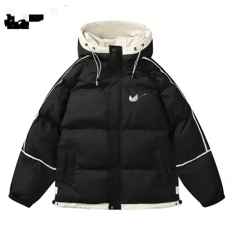 Puffer Hooded Jacket Gray Oversized Winter Coat