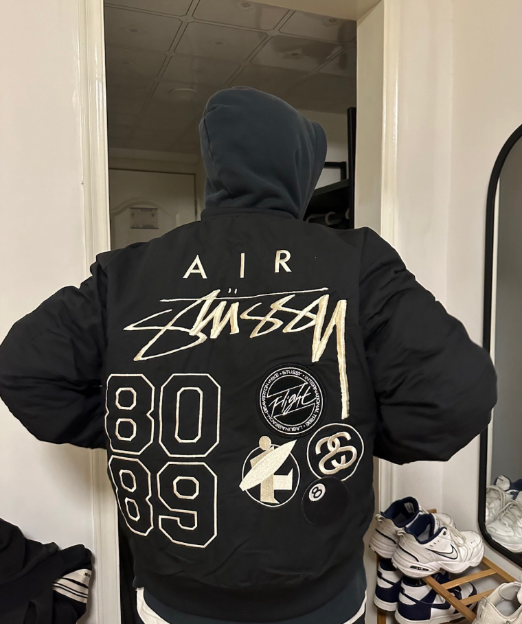 Stüssy x Nike Reversible Bomber Jacket Orange/Black - 5