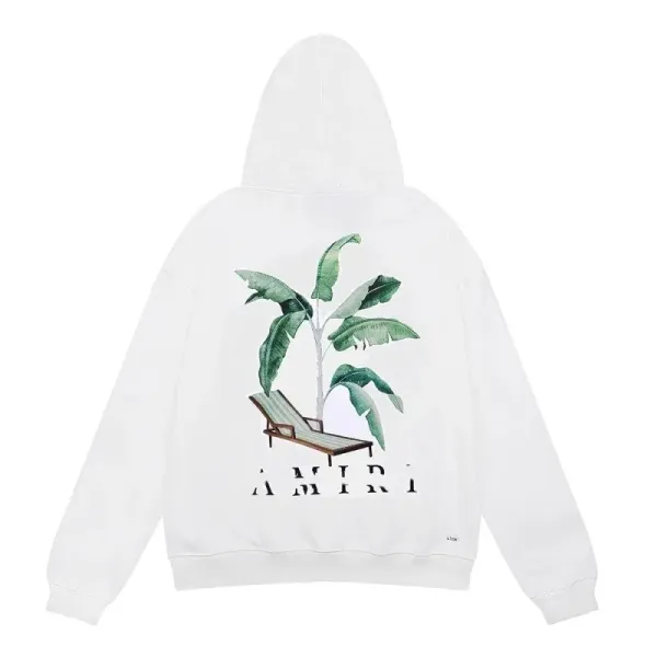 Amiri Palm Tree Lounge Chair Hoodie White - 1
