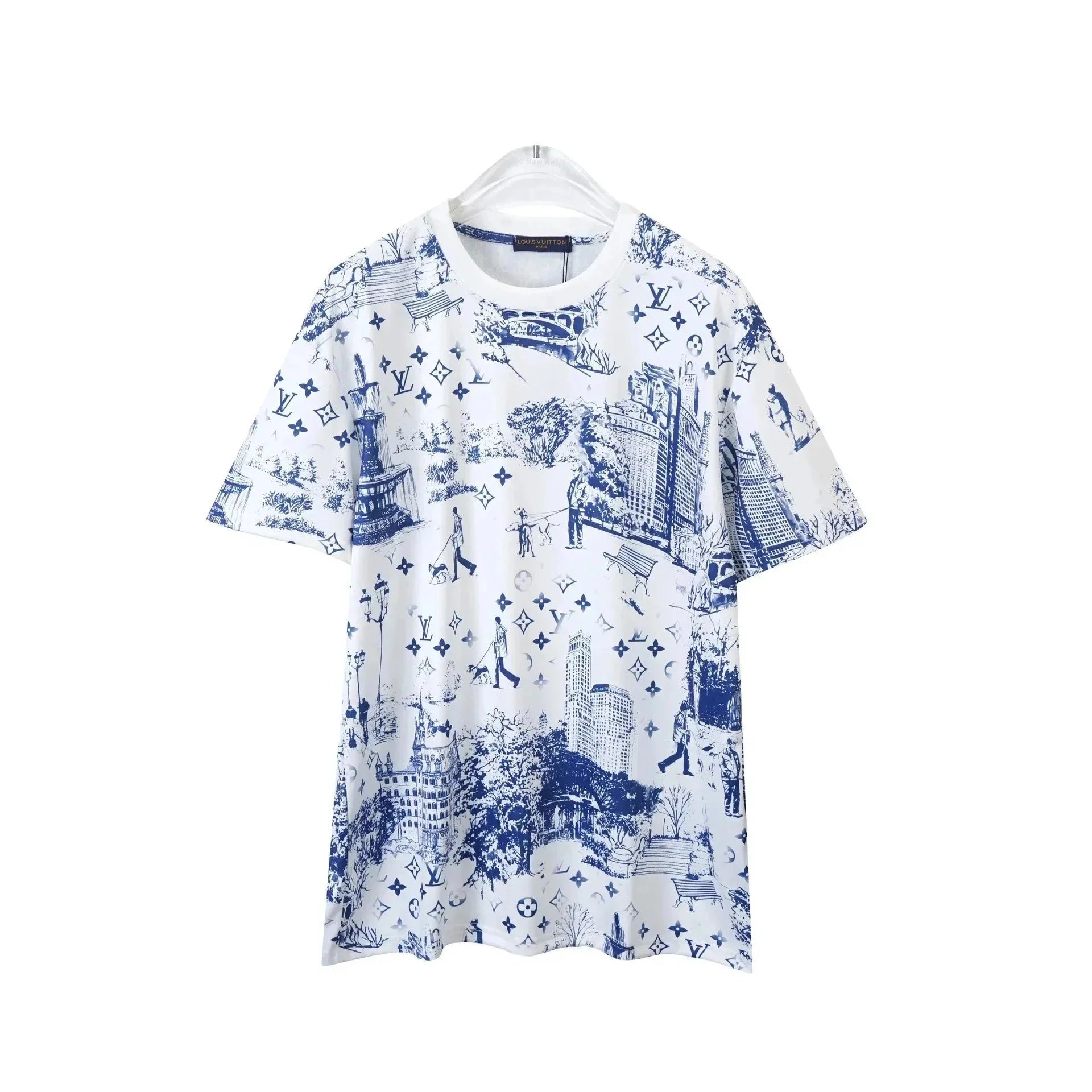 Louis Vuitton Damier Graphique T-Shirt Green and White - 4