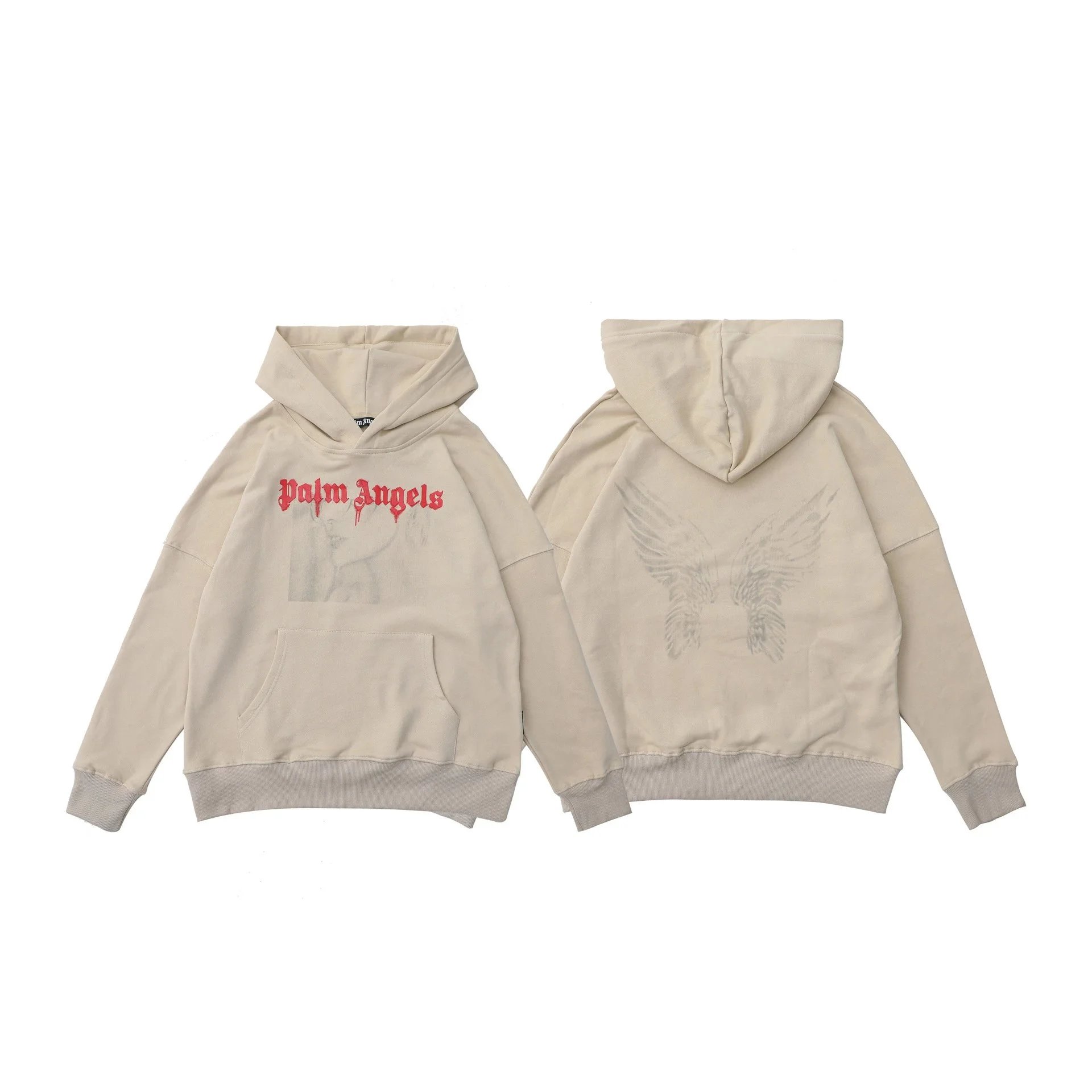 Palm Angels Logo Hoodie Off-White - 3