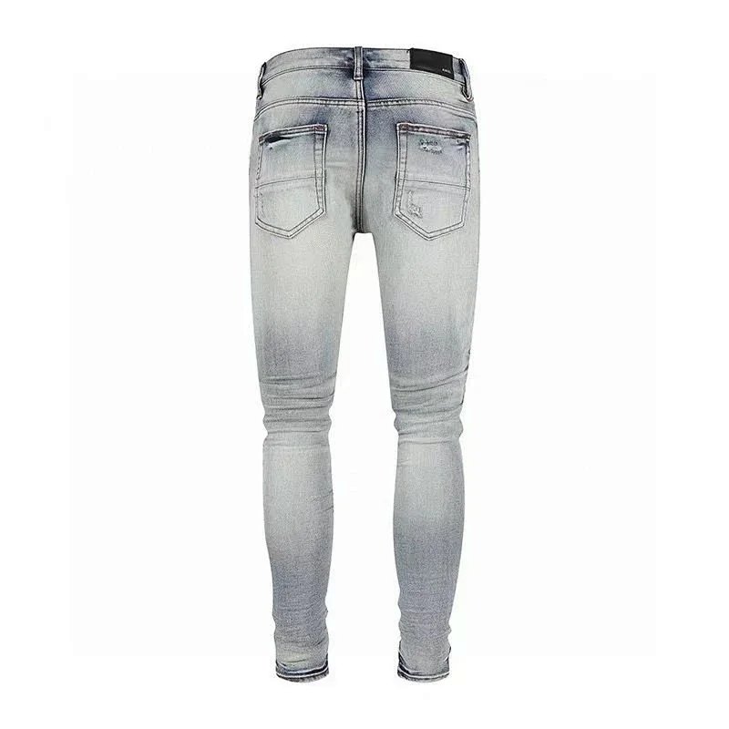 Design AMS9396 Distressed Slim Fit Light Wash Jeans product detail 6 in Litbuy spreadsheet finds