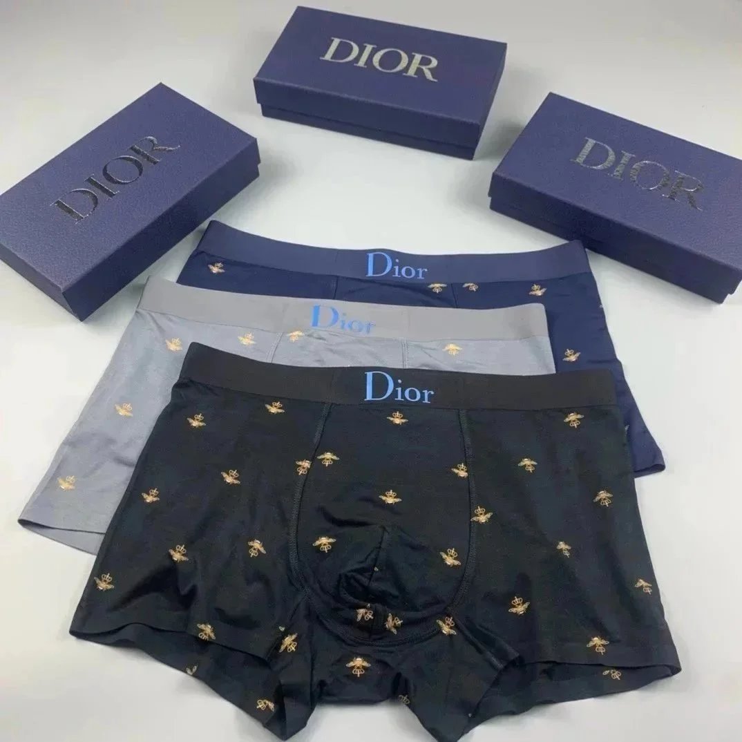 Dior Underwear Men's boxer briefs with logo waistband — 18