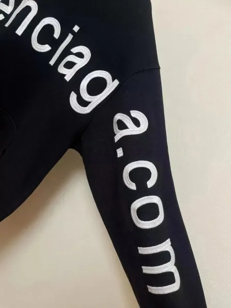 Balenciaga Logo Wave Hoodie Black - 9