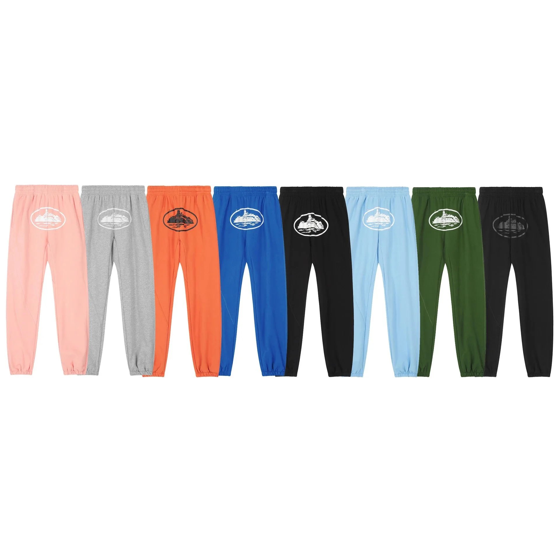 Ship Logo Hoodie And Jogger Set Pink Gray Orange Blue Black Light Blue Green Casual