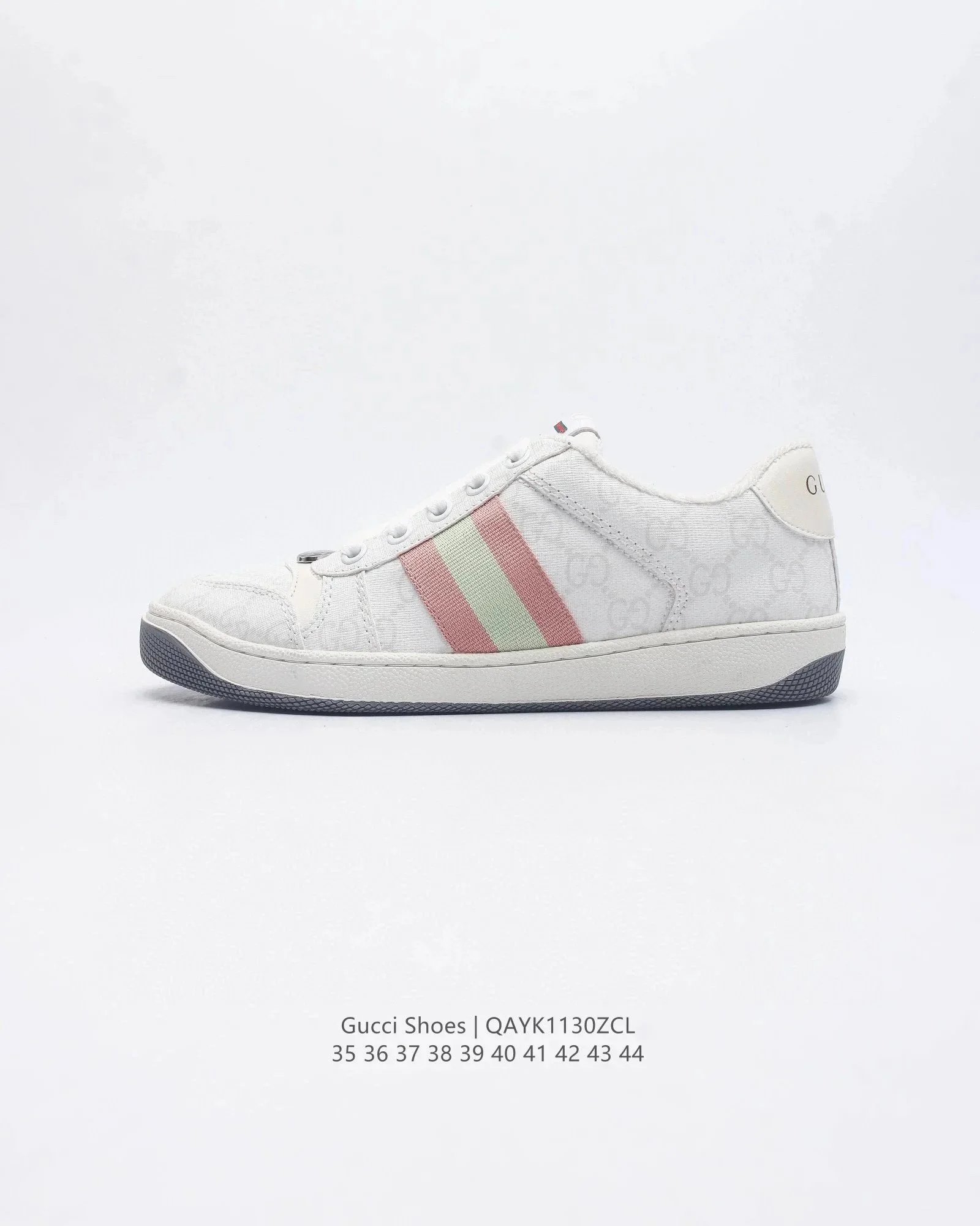 Gucci Rhyton Beige Green Red Web Low Top Sneakers