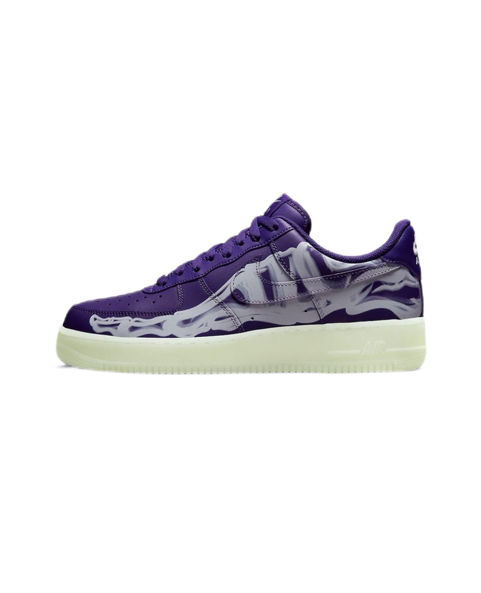 Nike Air Force 1 Low Purple Skeleton Glow-in-the-Dark Sneakers - 1
