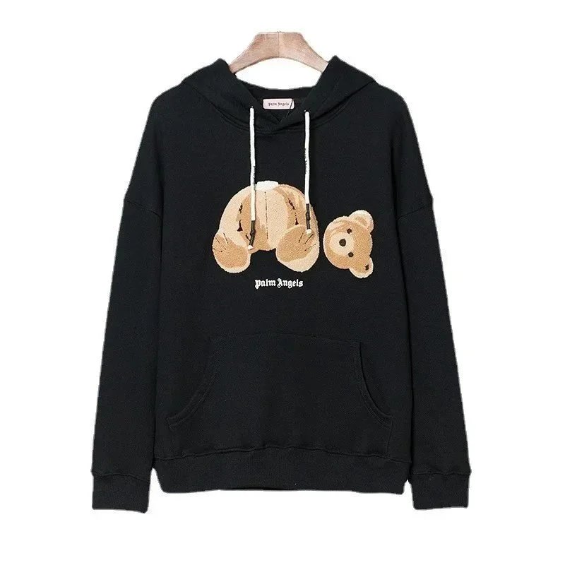 Palm Angels Teddy Bear Embroidered Hoodie Multicolor Streetwear