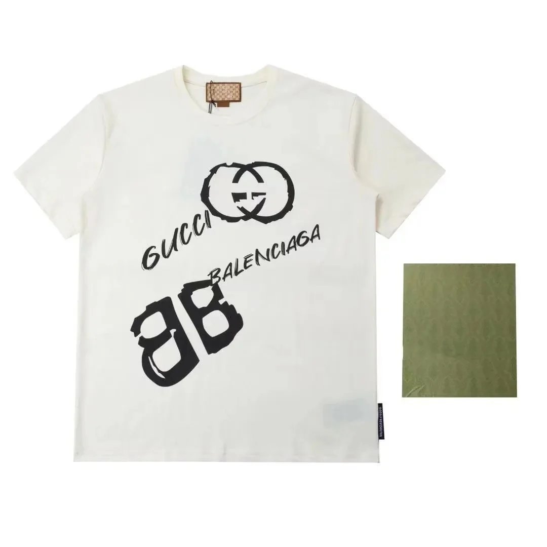 Gucci X Balenciaga White Black Cream Graphic Print Sweatshirt T-Shirt