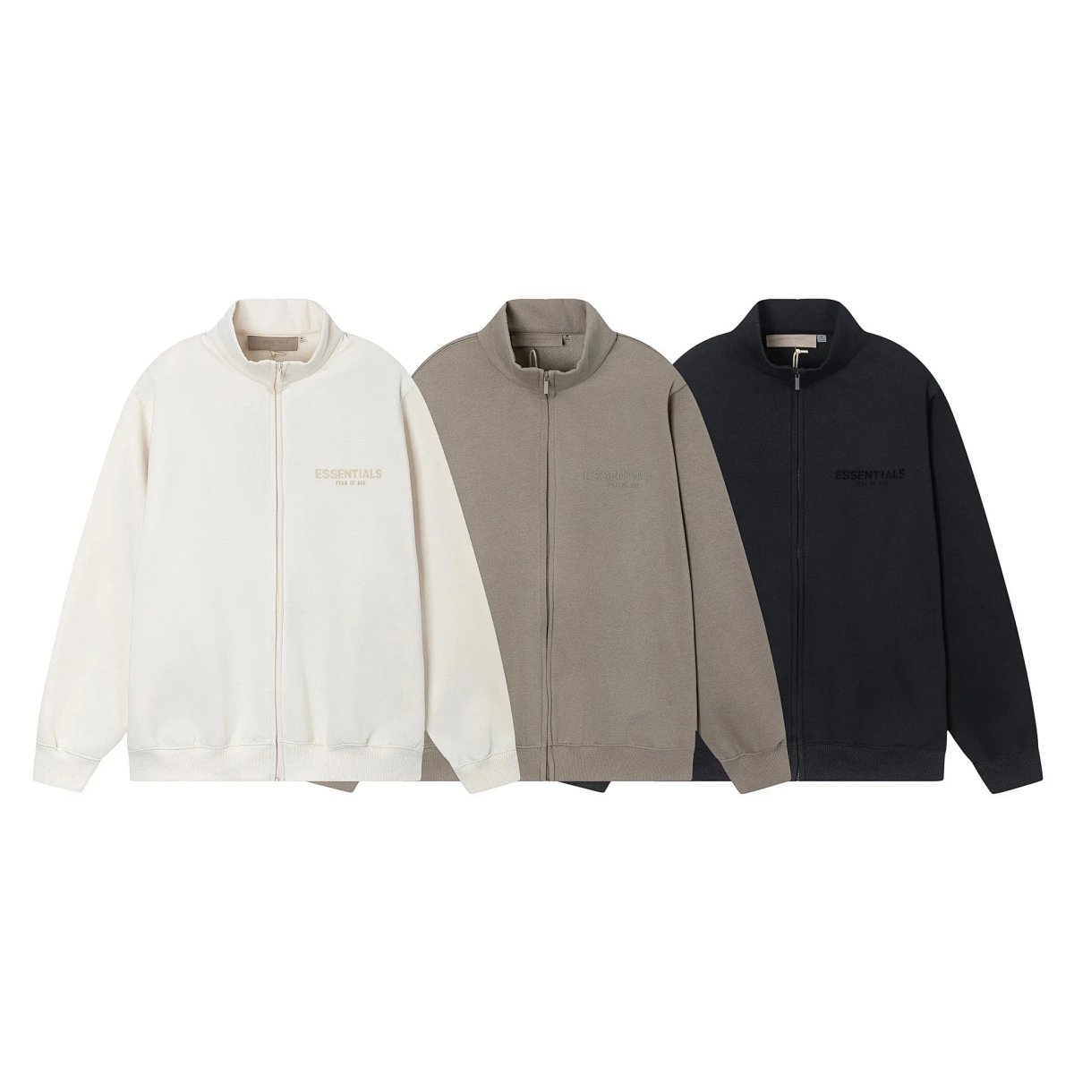 Fear of God Essentials Zip-Up Jacket Off-White Outerwear product detail 2 in Litbuy spreadsheet finds