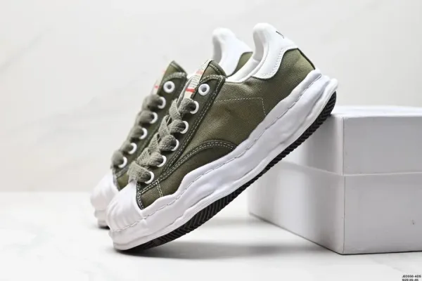 Maison Margiela Tabi Sneaker Army Green Canvas Sneakers - 1