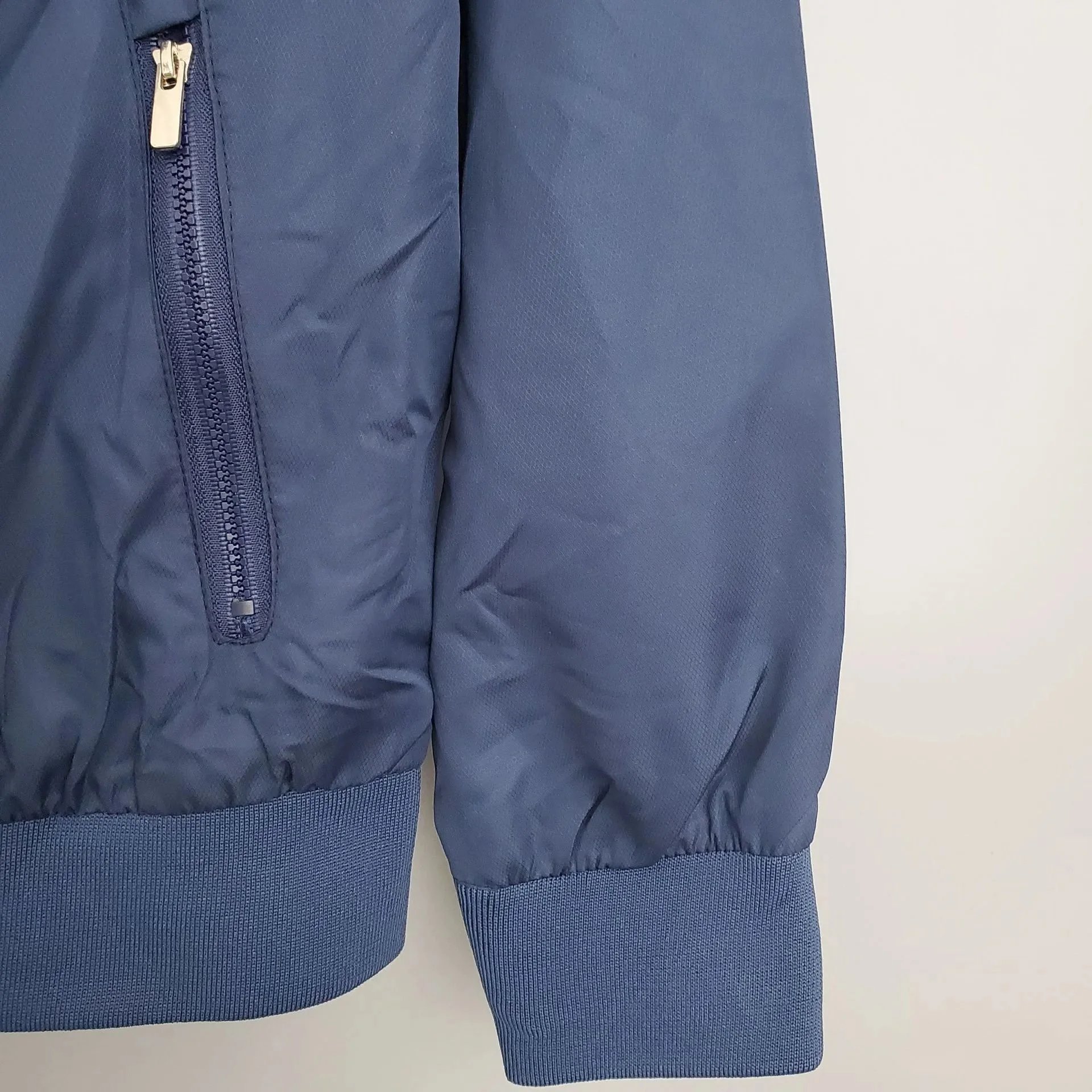 Black Hooded Windbreaker with Pink Stripes Sporty Jacket