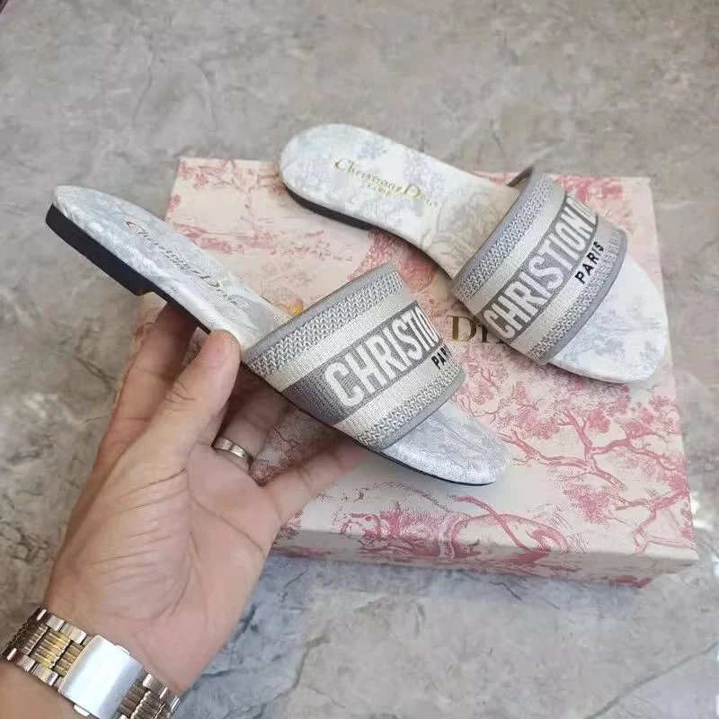 Dior Slippers Dway Embroidered Slide Sandals — 02