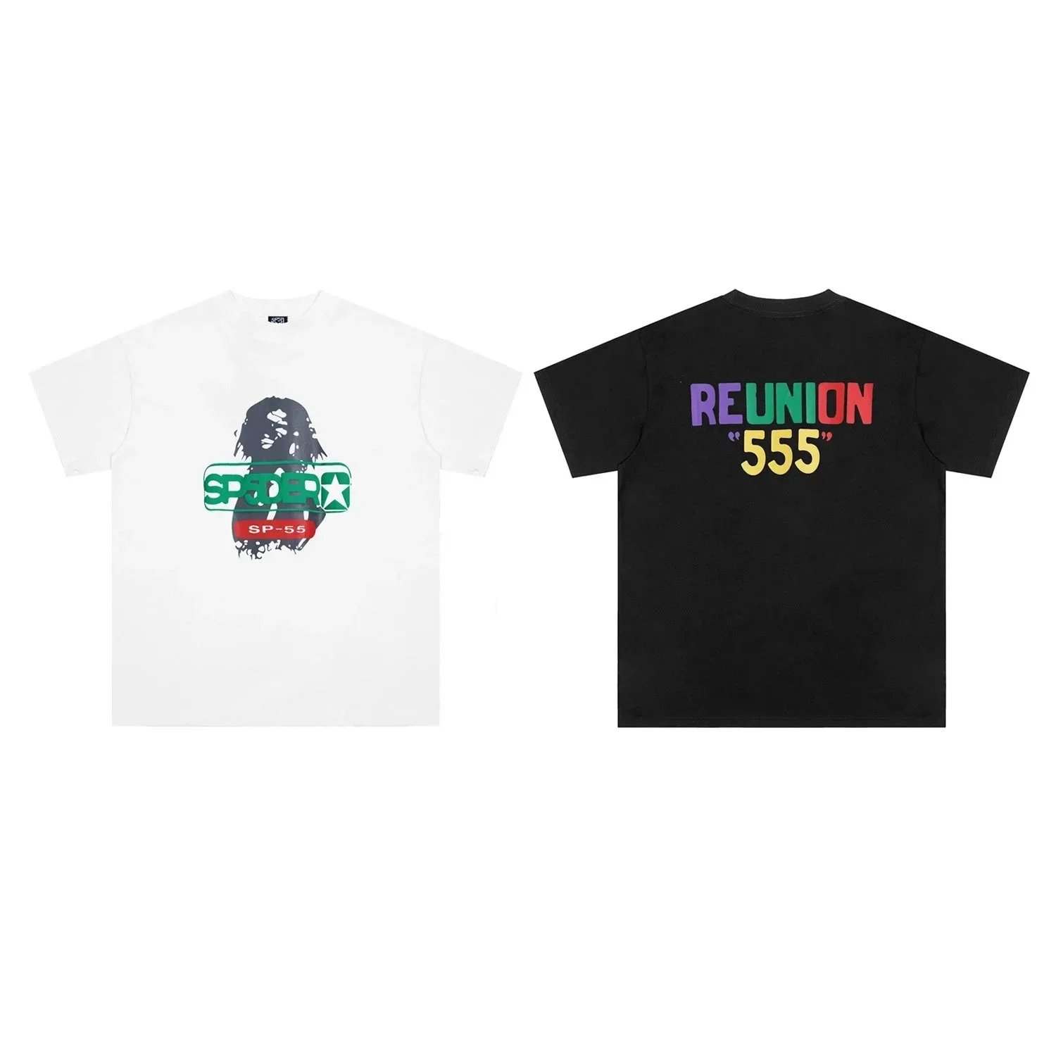 Spider Spider "Reunion 555" T-Shirt - White/Black Colorway White