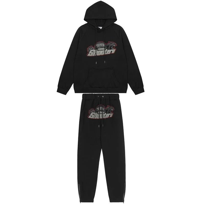 Travstar Rainbow Logo Hoodie and Sweatpants Set Gray - 5