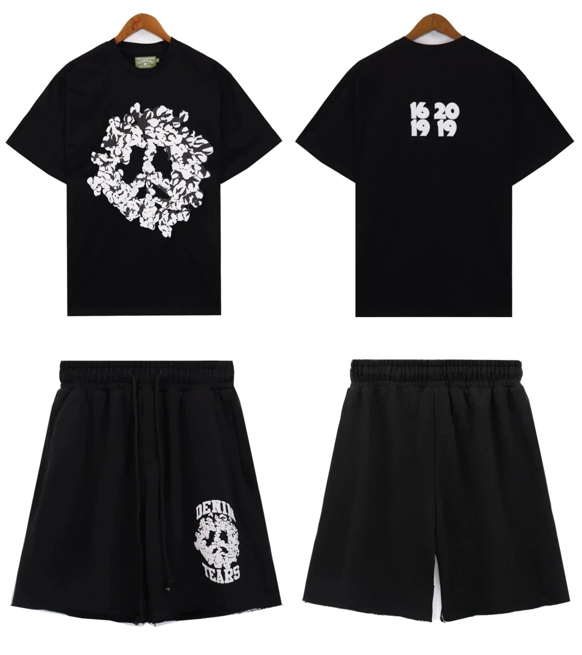 Denim Tears Black Denim Tears Co-ord Set with Peace Logo Black