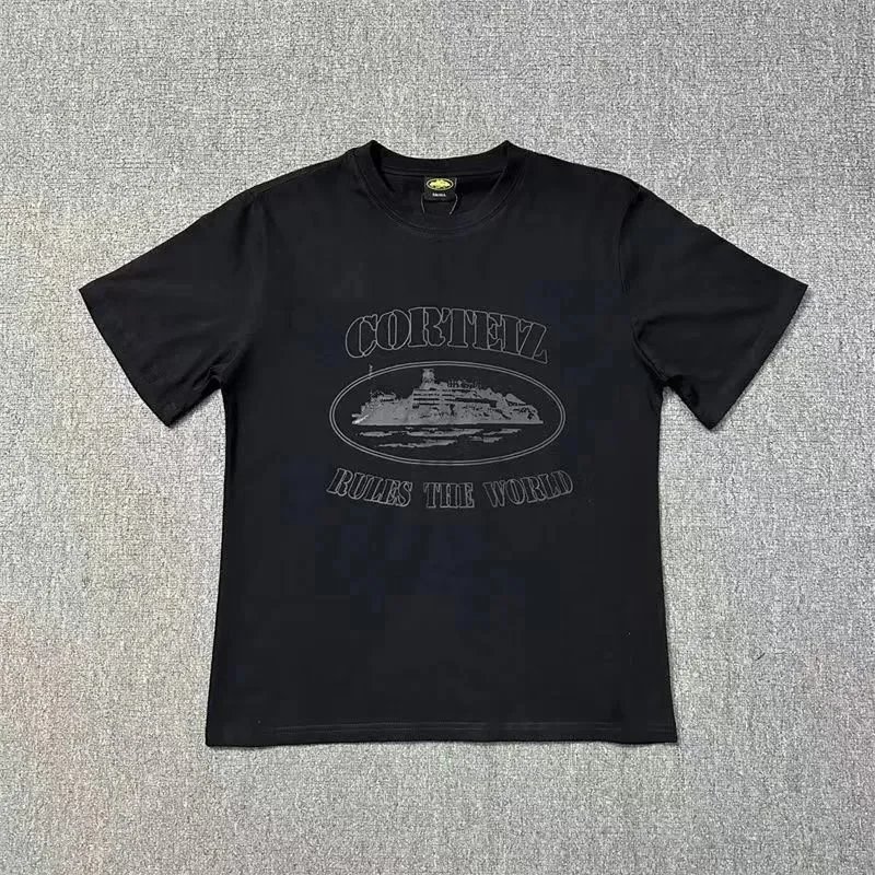 Corteiz Cortez Rules the World Black T-Shirt Black