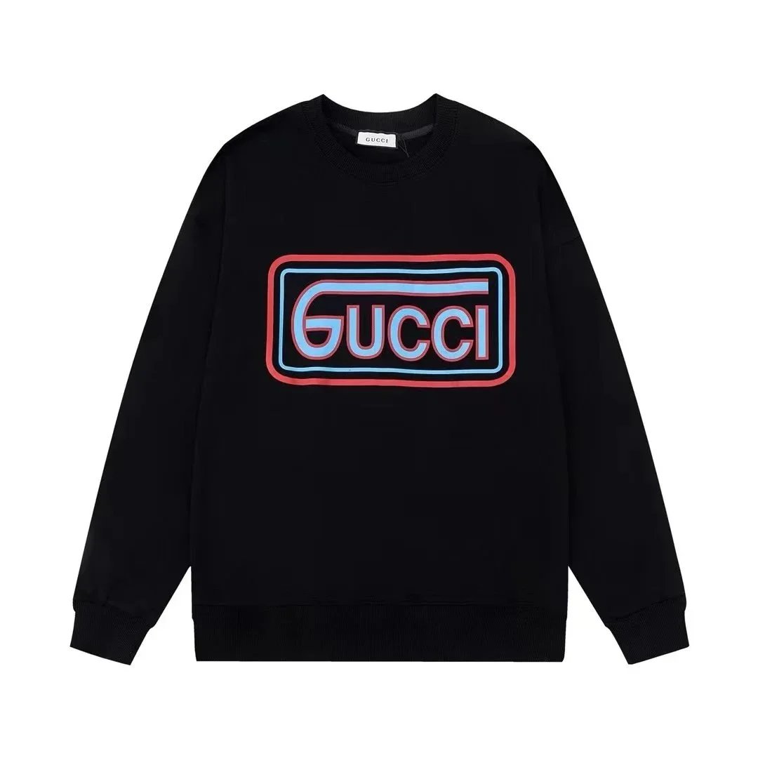 Gucci Rainbow Logo Black Oversized Sweatshirt