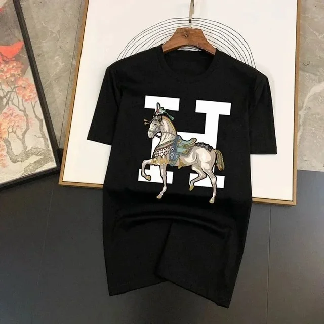 Unbranded T-Shirts Short-Sleeve Horse Graphic T-Shirt product detail image 2