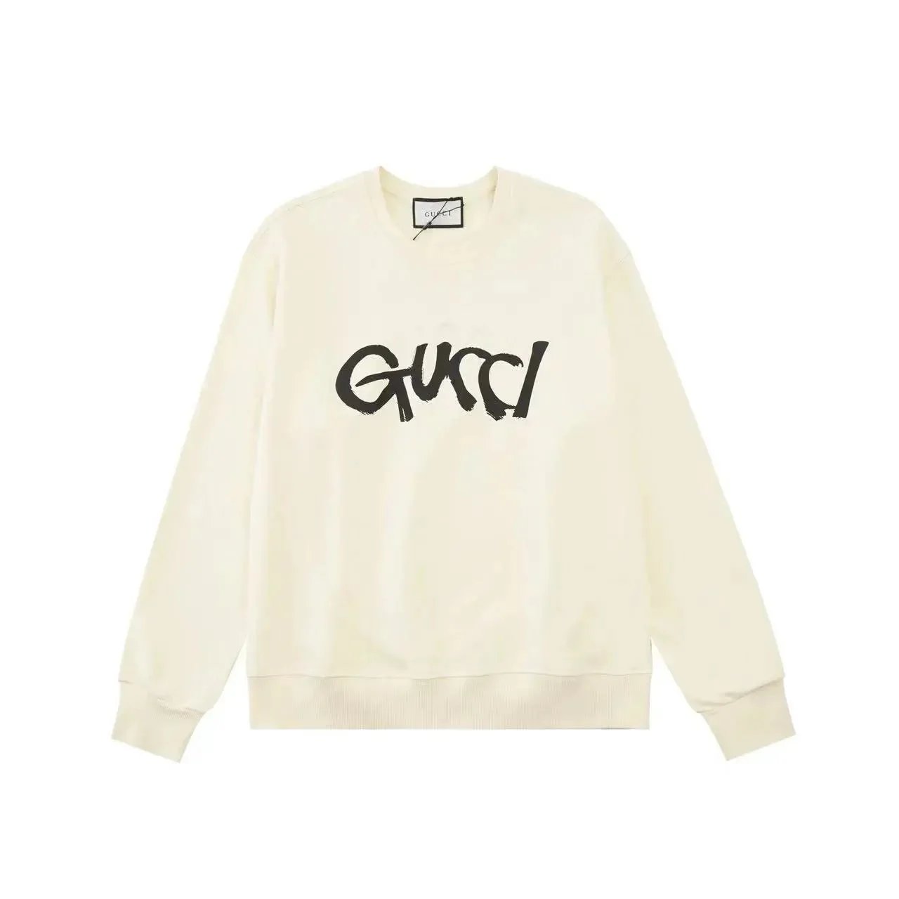 Gucci Rainbow Logo Black Oversized Sweatshirt