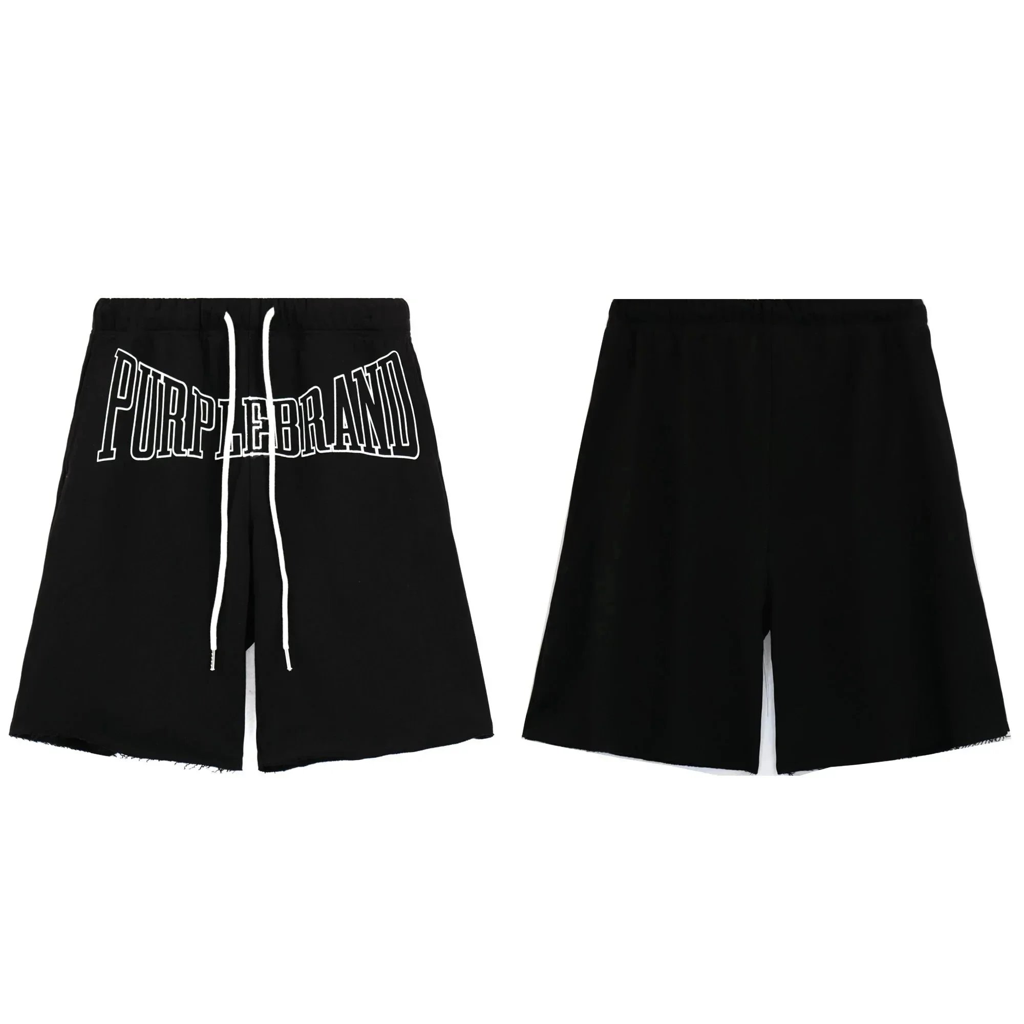 Purple Brand Purple Brand Black Logo Shorts Black