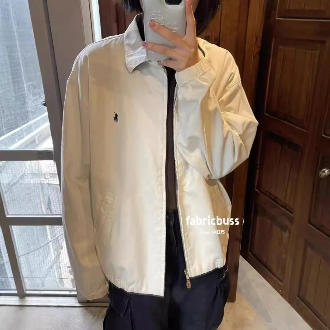 Ralph Lauren Polo Zip-Up Harrington Jacket Beige