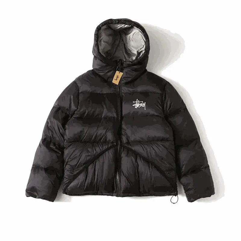 Stussy Signature Logo Hooded Puffer Jacket