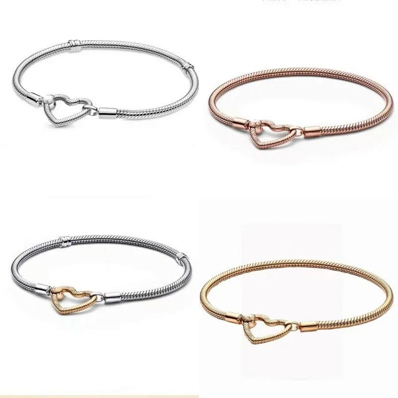 Design Pandora Heart Clasp Snake Chain Bracelet Rose Gold Bracelet Jewelry Bracelets product detail 2 in Litbuy spreadsheet finds