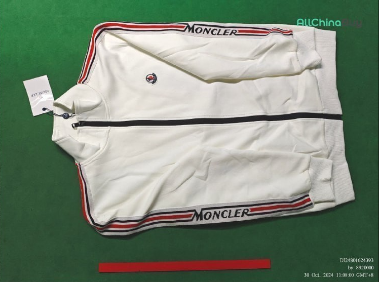 Moncler Track Suit White Striped Sportswear