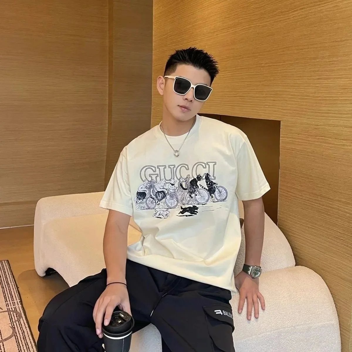 Gucci Horse Racing Print T-Shirt
