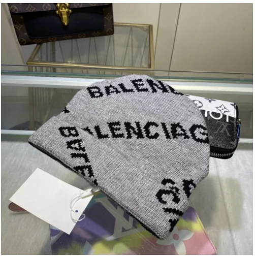 Unbranded Hats Knitted beanie with all-over text design product detail image 3