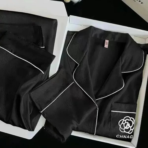 Design CHNAG Satin Pajama Set Black Sleepwear product listing in Litbuy spreadsheet finds
