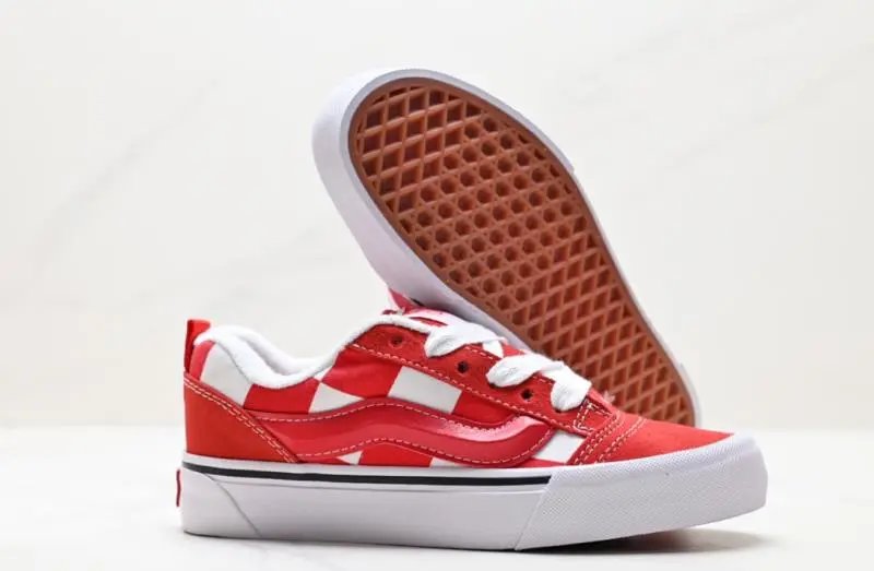 Vans Vans Old Skool Red/White Checkerboard Sneakers Red