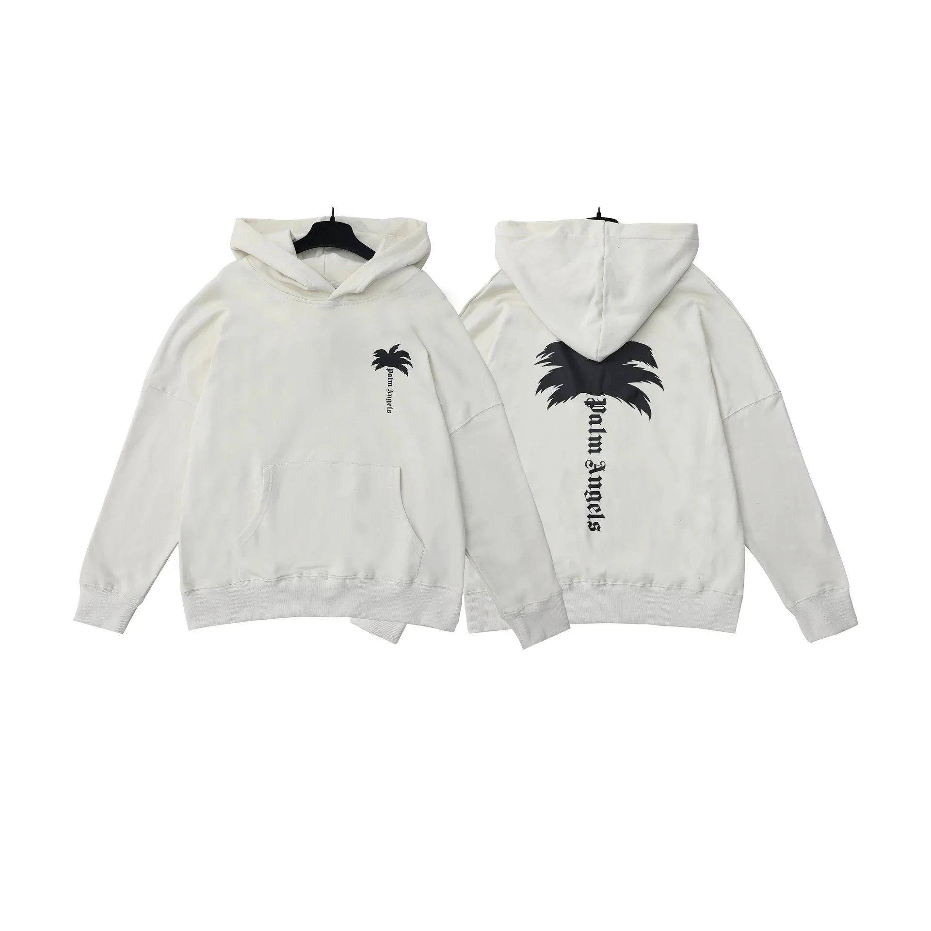 Palm Angels Logo Hoodie Off-White - 7