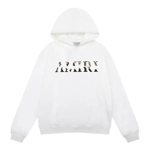 Asprey Leopard Print Logo Hoodie White - 1