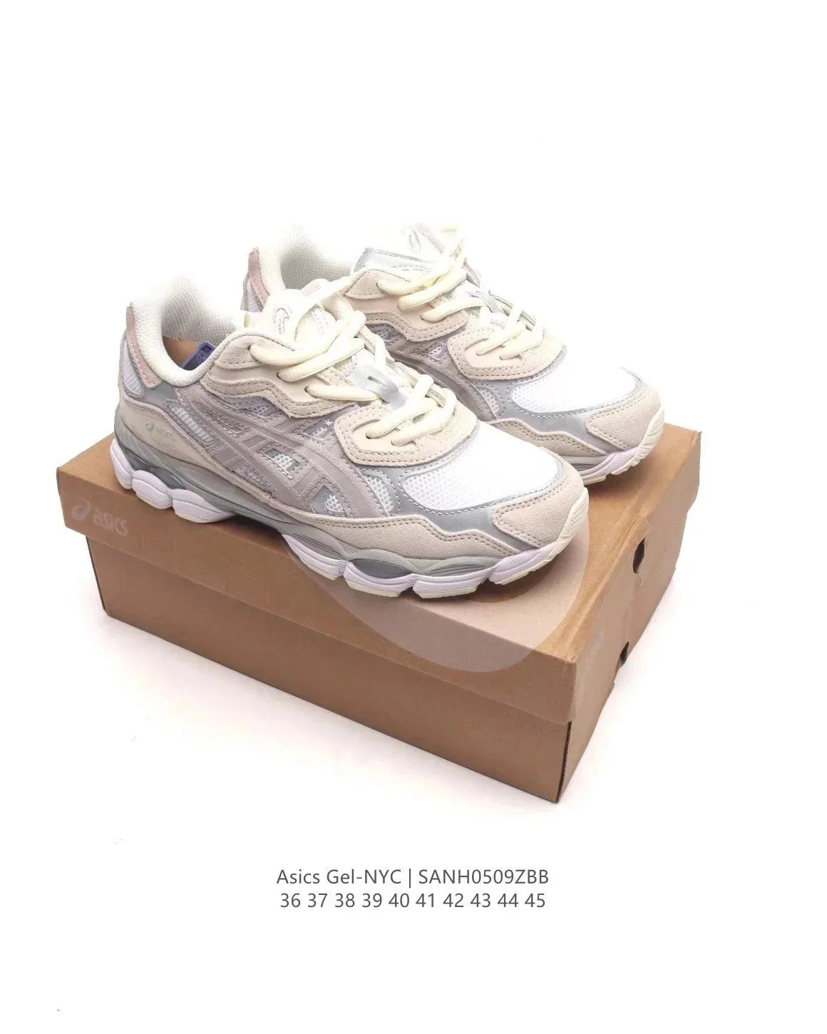 Asics Gel-NYC Silver Green Mesh Running Sneakers