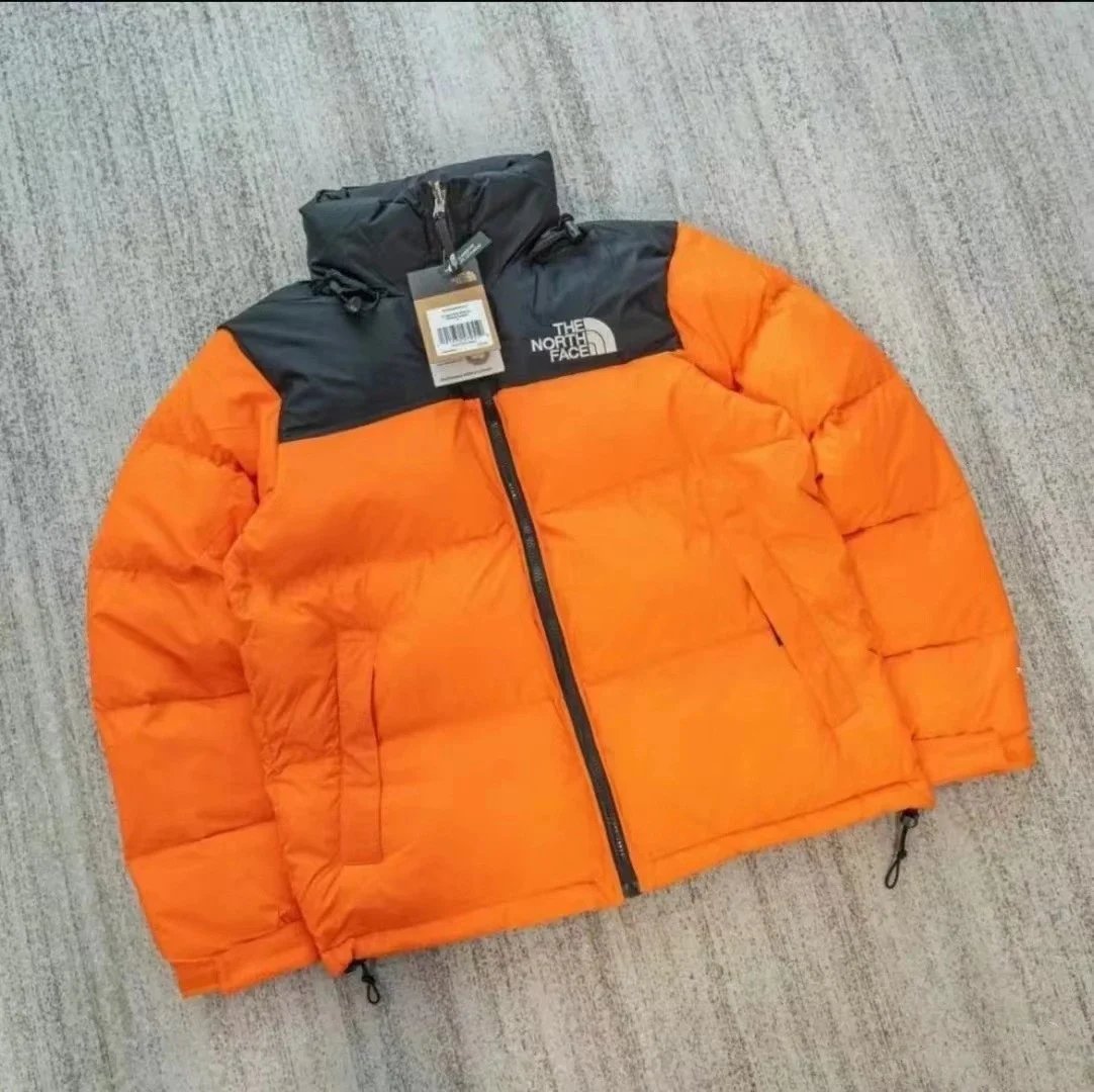 The North Face Nuptse Black Purple Colorblock Puffer Jacket