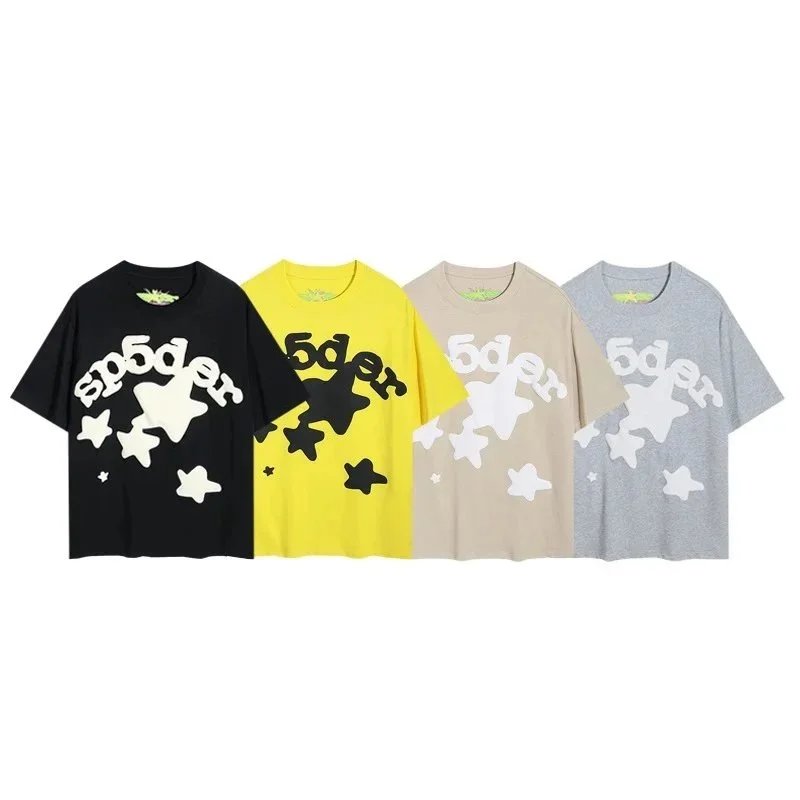 Sp5der Star Graphic Print T-Shirts product photo 4