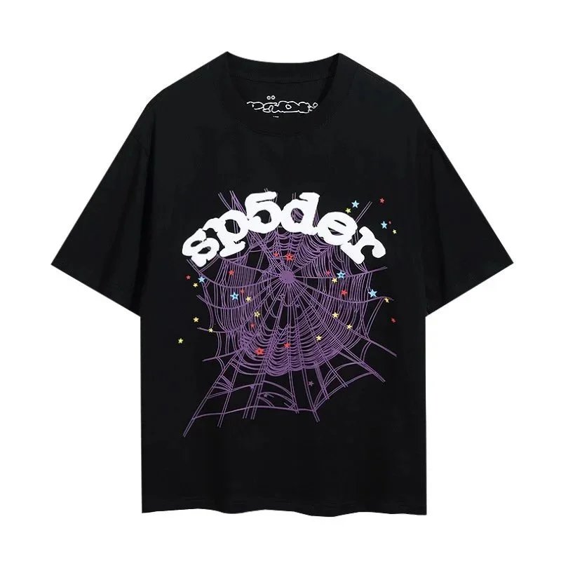 Spider Web Graphic Black T-Shirt