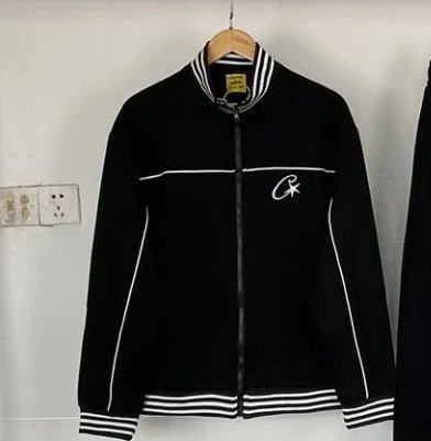 Champion Unisex Champion Reverse Weave Track Jacket in Black with White Accents Black