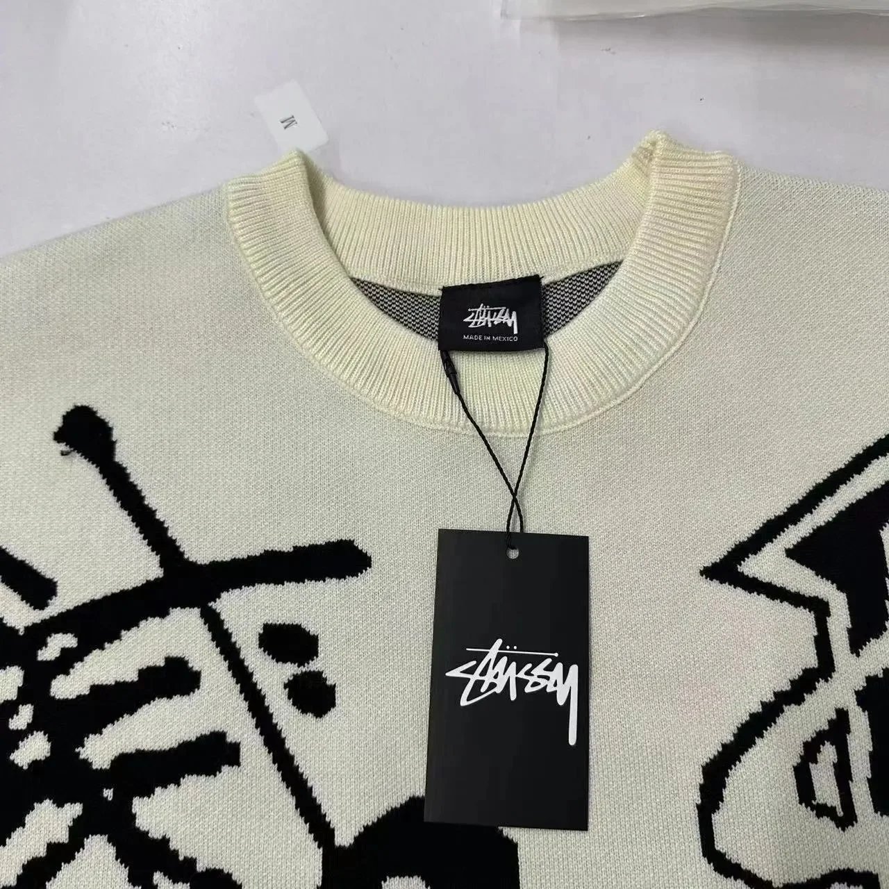 Off-White x Nike Swoosh Dice Spiral Knit Sweater Black - 8