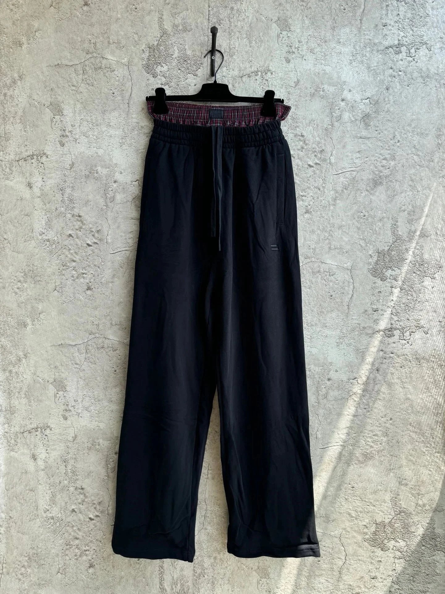 Design Wide-Leg Drawstring Pants Black - 5