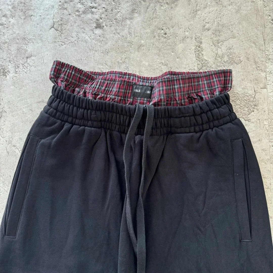 Design Wide-Leg Drawstring Pants Black - 8